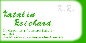 katalin reichard business card